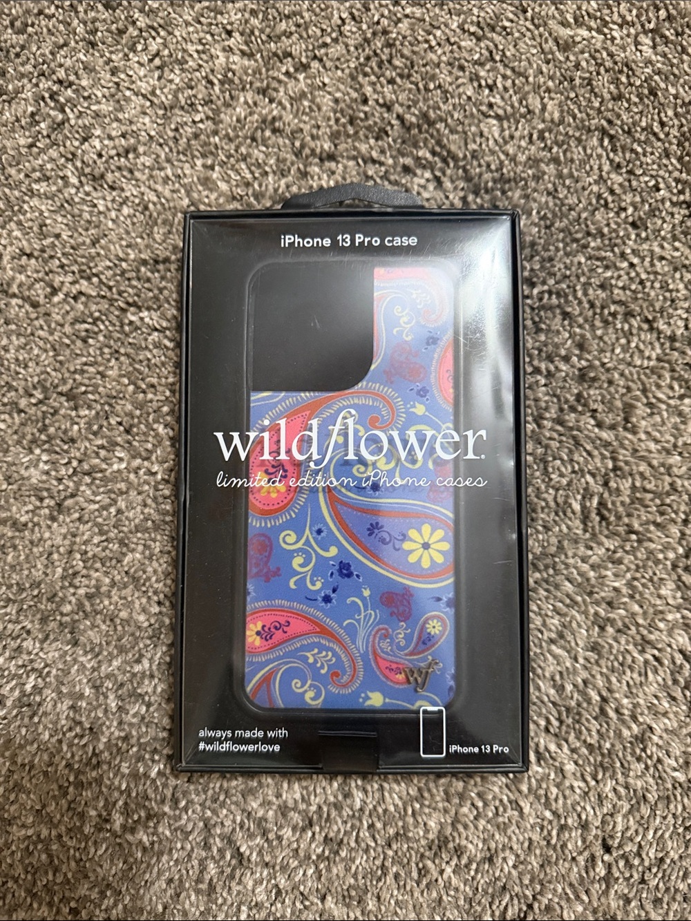 Wildflower Blue Paisley Floral iPhone 13 Pro Case